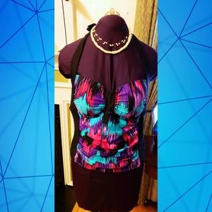 Catalina halter tankini size Large